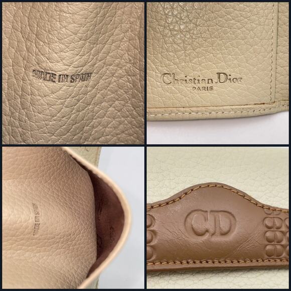 Christian Dior CD Logo Leather Beige x Brown 6-Ring Key Case W/Paper Bag - Picture 15 of 16